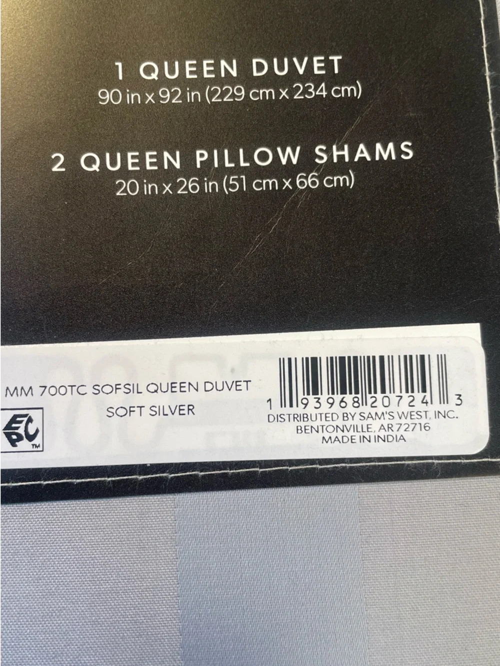 NWT Egyptian cotton 3-piece duvet set 700 thread count queen members mark